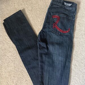 Vintage Y2K Rock & Republic Women's Dark Blue Jeans sz 23